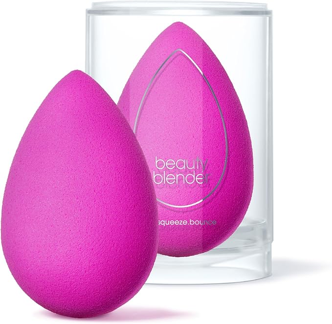Beautyblender® | Electric Violet Beauty Blender Makeup Sponge, Super-Soft Foam Easily Blends Foundations, Powders & Creams, Made in USA, Reusable, Washable, Streak Free Application, Vegan-GlimoraGlow
