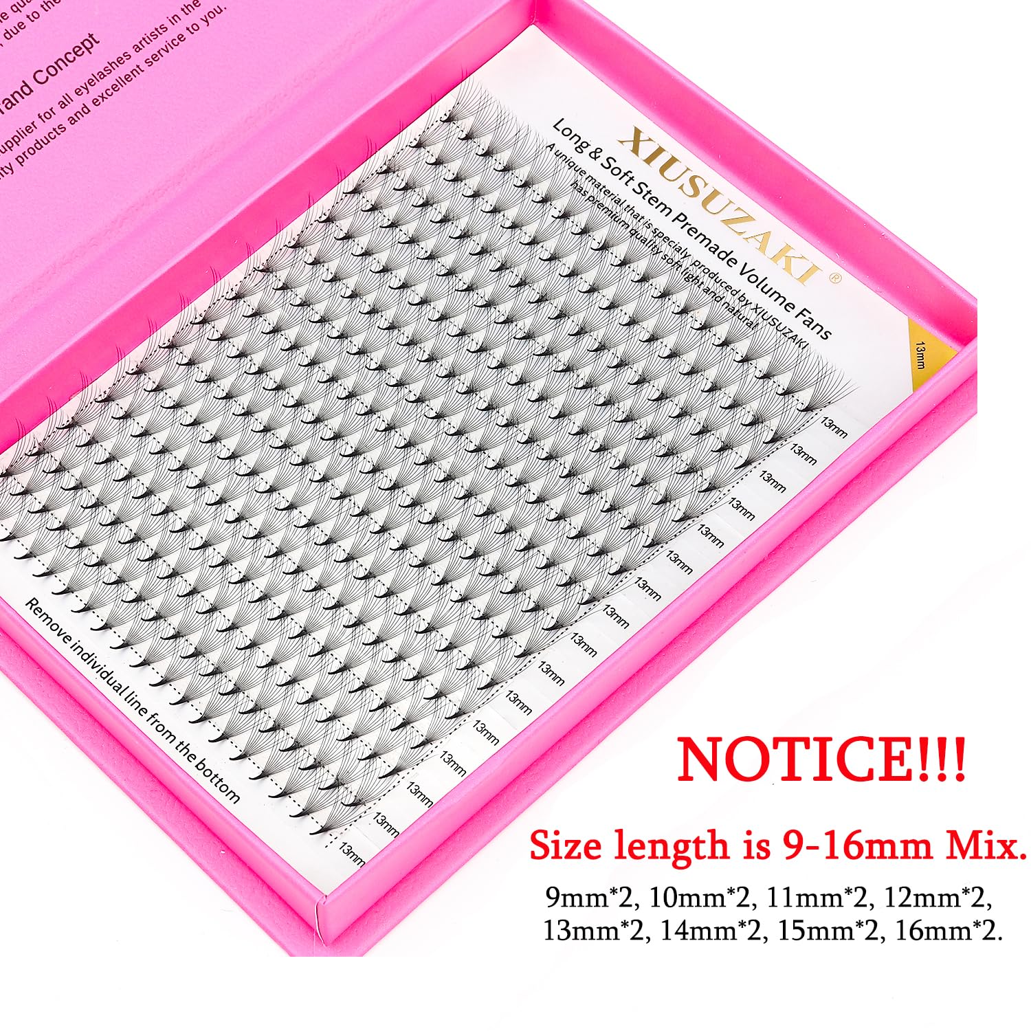 Premade Fans Eyelash Extensions 8D Volume Lash Extensions 0.07 Thickness Eyelash Extension C Curl Premade Lash Fans Mix 9-16mm Fluffy Soft Handmade Lash Fan Eyelashes(8D-0.07-C,9-16mm)-GlimoraGlow