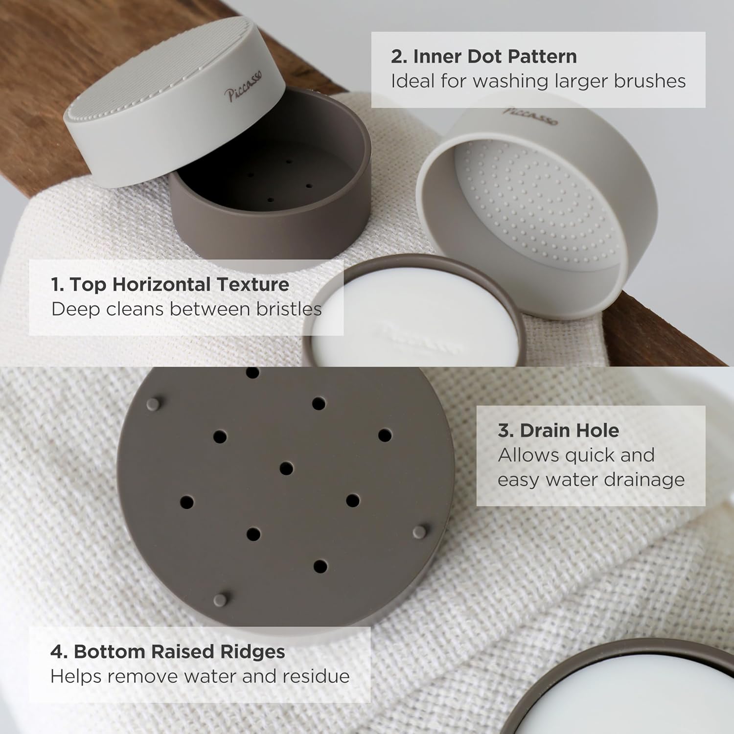 Piccasso Brush Cleaner – Makeup Brush Cleaner Cleanser Soap for Deep Cleaning, Gentle Brush Cleaner for Makeup Brushes, Professional Brush Cleaner Make Up Solid Cleanser-GlimoraGlow