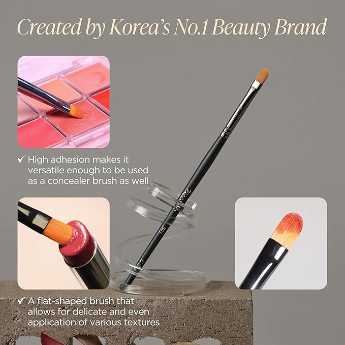 Piccasso 501 Lip Brush – Professional Lip Brush for Precise Lip Gloss & Lip Stain Application, Smooth Color Payoff & Defined Lip Lines, Synthetic Makeup Brush for Clean, Flawless Finish-GlimoraGlow