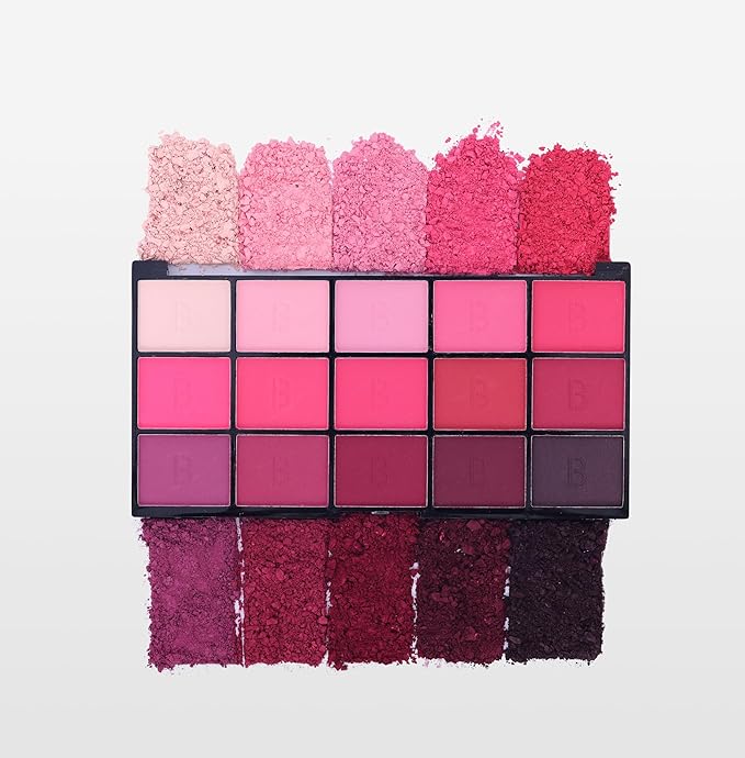 15 Colors Eyeshadow Palette | Versatile Range for Unlimited Eye Looks. (Rose)-GlimoraGlow