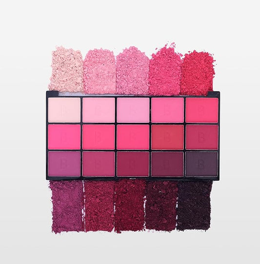 15 Colors Eyeshadow Palette | Versatile Range for Unlimited Eye Looks. (Rose)-GlimoraGlow