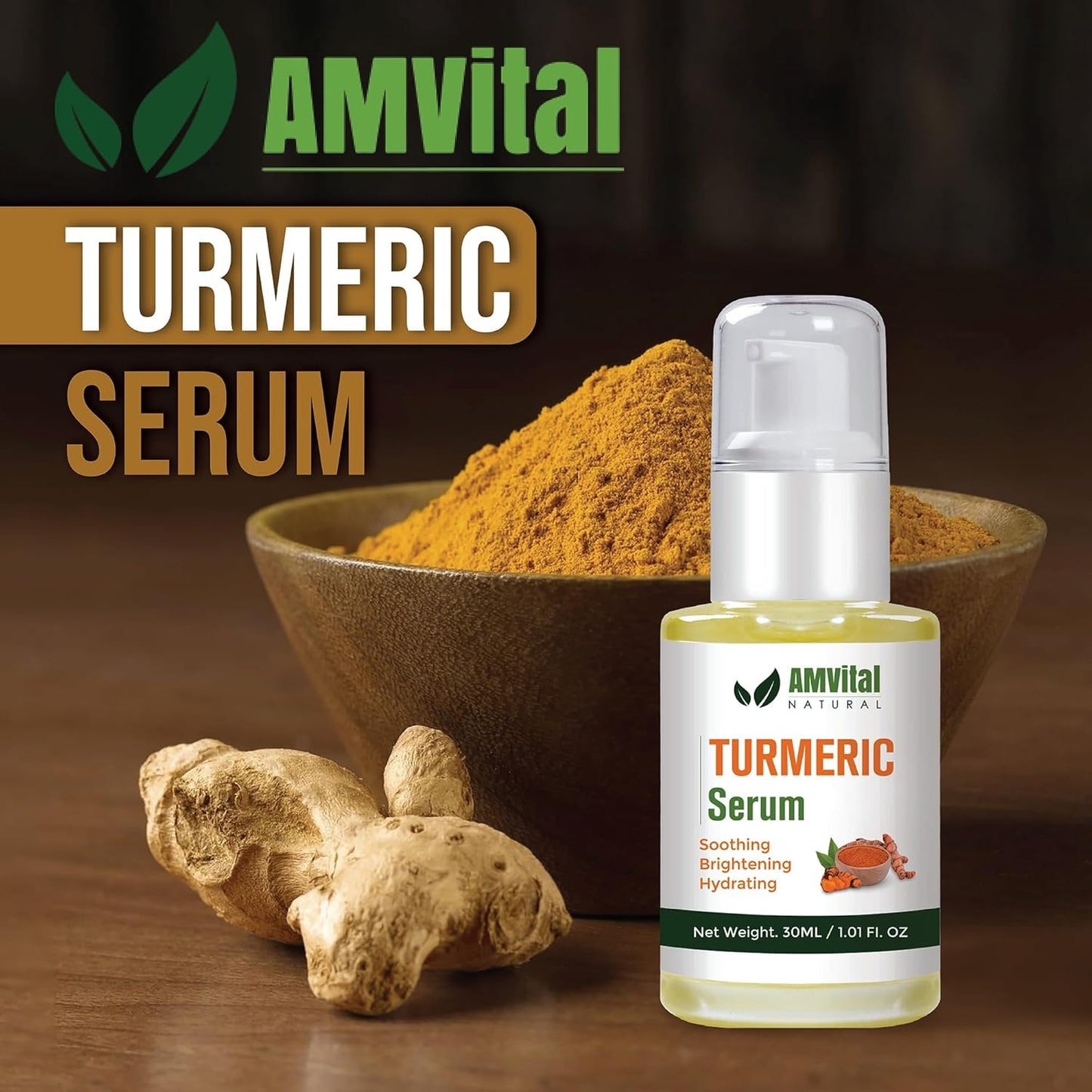 Turmeric Face Serum – Hydrating Facial Serum for Dark Spots, Uneven Skin Tone & Radiant Complexion-GlimoraGlow