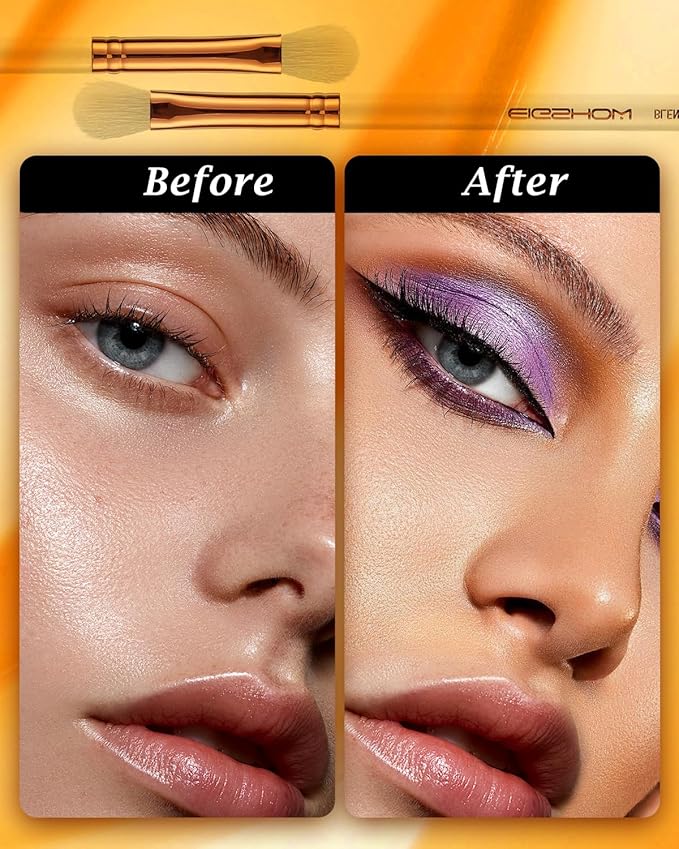 Eyeshadow Brush, EIGSHOWBEAUTY Professional Eye Shadow Brush with Saikoho Goat Hair, Premium Eye Makeup Brush For Blending, Smudging, Shading (E831)-GlimoraGlow