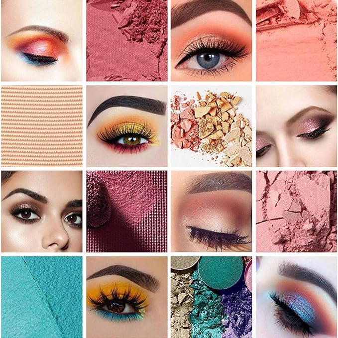 120 Nude Eyeshadow Palette, Beauty Makeup Palette Multicolor Combinable Highly Pigmented Warm Color Cosmetic Sweatproof Matte Pearl Shimmer Makeup Shadow Palette Professional for Women #4-GlimoraGlow