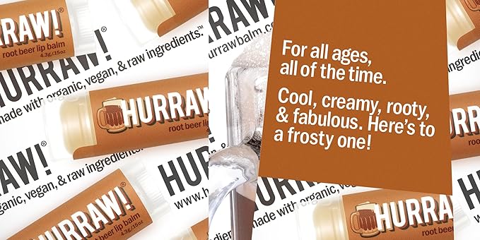 Hurraw! Vanilla Bean, Root Beer, Chocolate Lip Balms, 3 Pack Bundle: Organic, Certified Vegan, Cruelty and Gluten Free. Non-GMO, 100% Natural Ingredients. Bee, Shea, Soy and Palm Free. Made in USA-GlimoraGlow