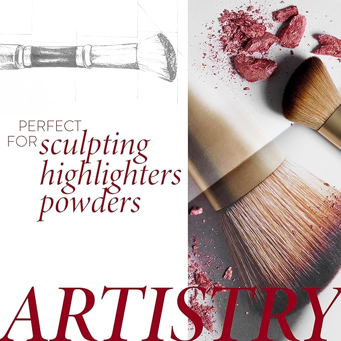 LAURA GELLER NEW YORK Angled Blush Brush with Black Wooden Handle & Dense Bristles for Makeup Application-GlimoraGlow