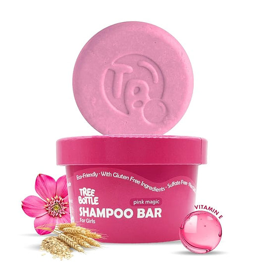 Hydrolyzed Oat Protein + Squalane Shampoo Bar for Girls - 4.5oz - For all Hair Types - Gentle on sensitive Eyes & Scalp - Natural, Tear-Free, Sulfate & Paraben-Free - Made in USA - 4.5oz-GlimoraGlow