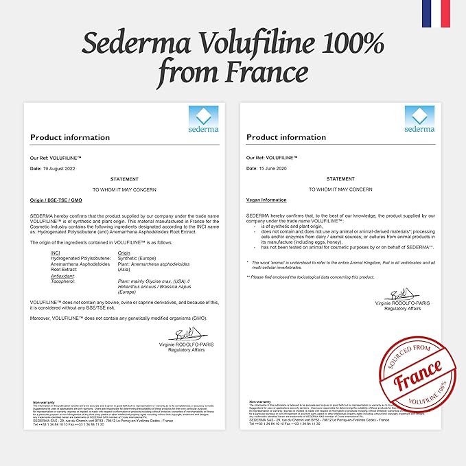 [Volufiline 12.5ml] 100% Pure Volufiline from SEDERMA (France) | DIY Skincare - Face Serum | Cosmetic Grade | For Face & Body Improved Fine Lines & Skin Elasticity-GlimoraGlow