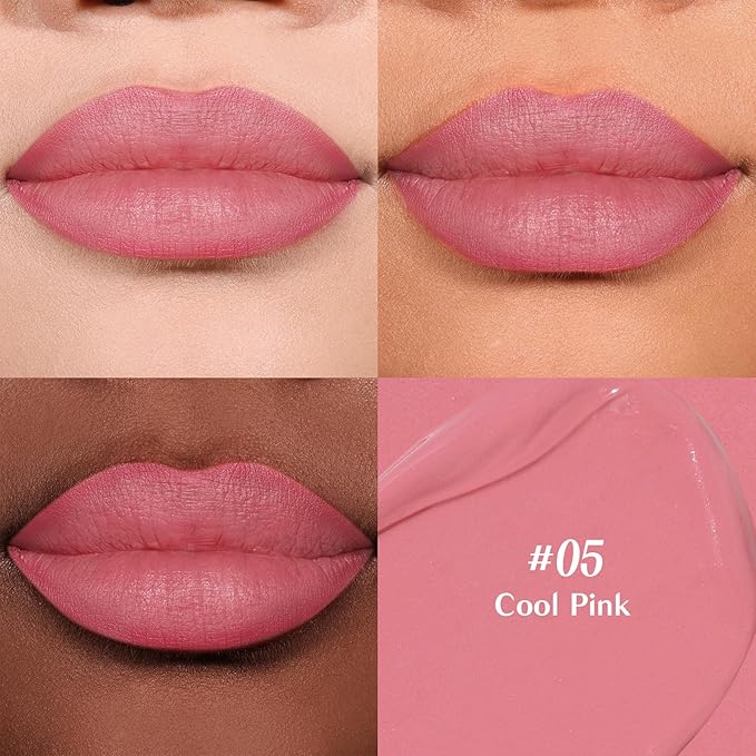 2-IN-1 Lip Liner and Lip Stain, High Pigmented Long Lasting Velvet Lip Tint, Well-Defined Lipliner, Weightless Waterproof Not Animal Tested, Matte Finish Makeup-GlimoraGlow