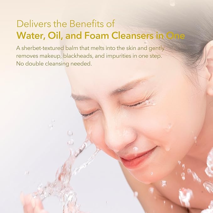 Edelweiss Cleansing Balm – Vegan Makeup Remover and Face Cleanser with Natural Flower Extracts. Korean Skincare, No Parabens or Sulfates (3.38 fl oz)-GlimoraGlow