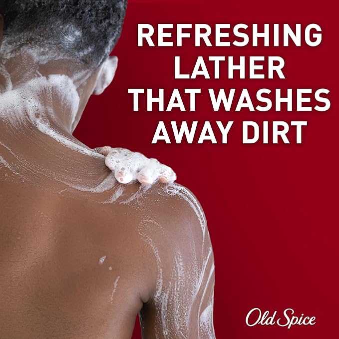 Old Spice Body Wash for Men, 24/7 Shower Fresh with Lasting Scent, Red Collection, Swagger with Cedarwood Scent, 24 fl oz (Pack of 2)-GlimoraGlow