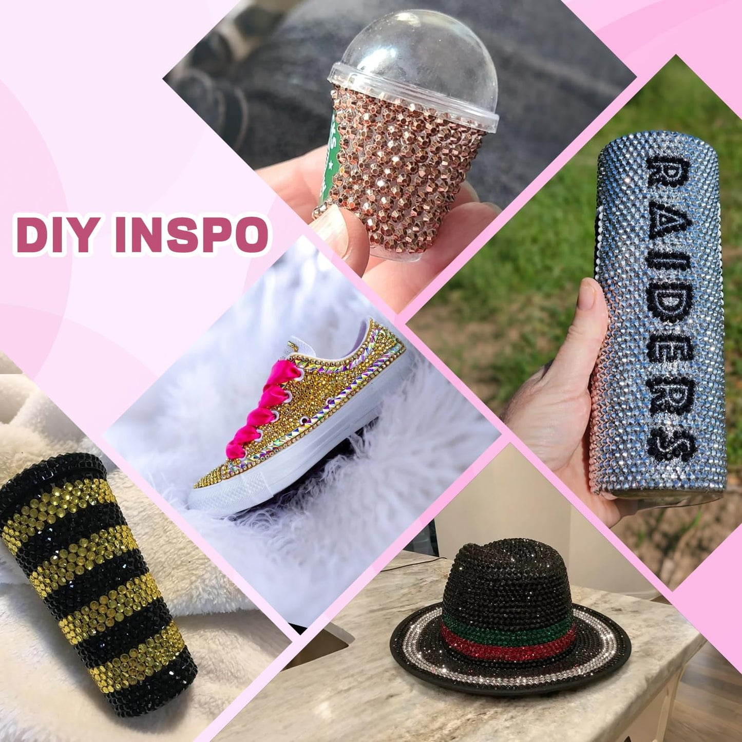 20000Pcs Metallic Rhinestones for Bedazzling with 1Pcs B7000 Jewelry Glue, Resin Rhinestones for Crafting Crafts DIY, Bedazzler Kit Gems for Clothing Shoes Tumblers Nail Art Assorted Size 3/4/5/6mm-GlimoraGlow