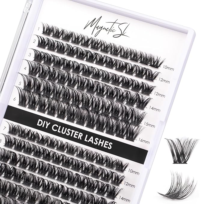 Lash Clusters 144 Pcs Individual Lashes Clusters Eyelash Extensions False Eyelashes DIY Lash Extension Reusable False Eyelashes Natural Look Mix 10-16mm C D Curl-DM27-GlimoraGlow