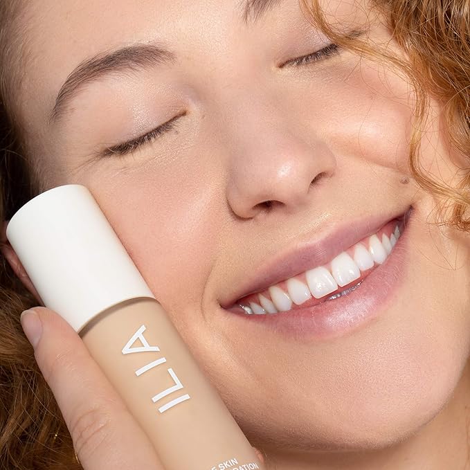 ILIA - True Skin Serum Foundation | Non-comedogenic, Cruelty-Free, Vegan, Weightless Feel, Buildable Coverage, Safe For Sensitive Skin (Mallorca SF1.5)-GlimoraGlow