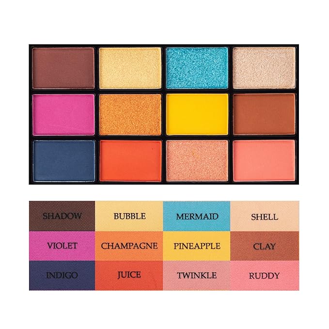 12 Colors Eyeshadow Palette Makeup Shades Nude Matte Shimmer Glitter Pigment, Pro Long Lasting&Waterproof Highlighting Makeup Palette,Ideal Gift(Garden Club)-GlimoraGlow