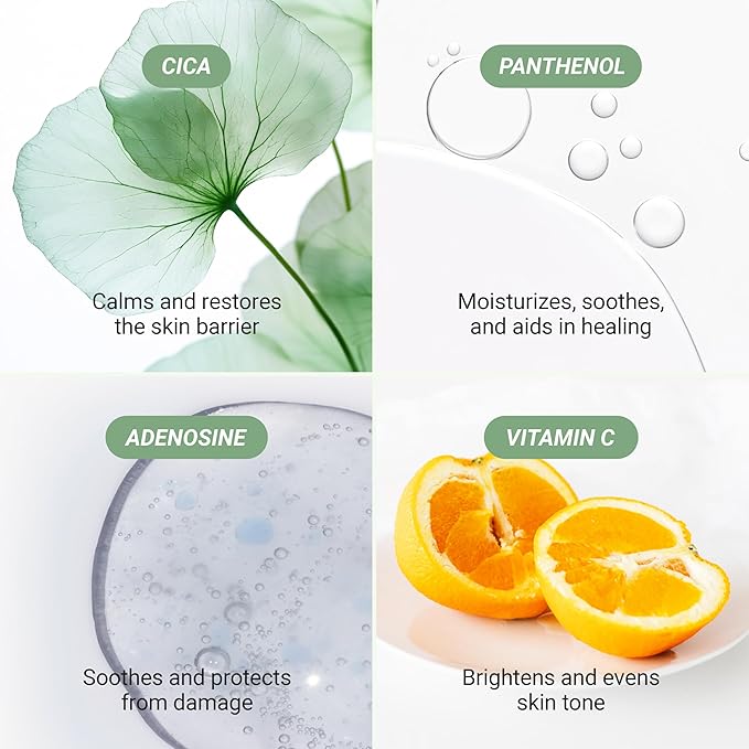 Meebak Korean Vitamin C Serum | Brightening Dark Spot Remover | Soothing Anti Aging & Skin Brightening w/Centella Asiatica, Panthenol, & Adenosine-GlimoraGlow