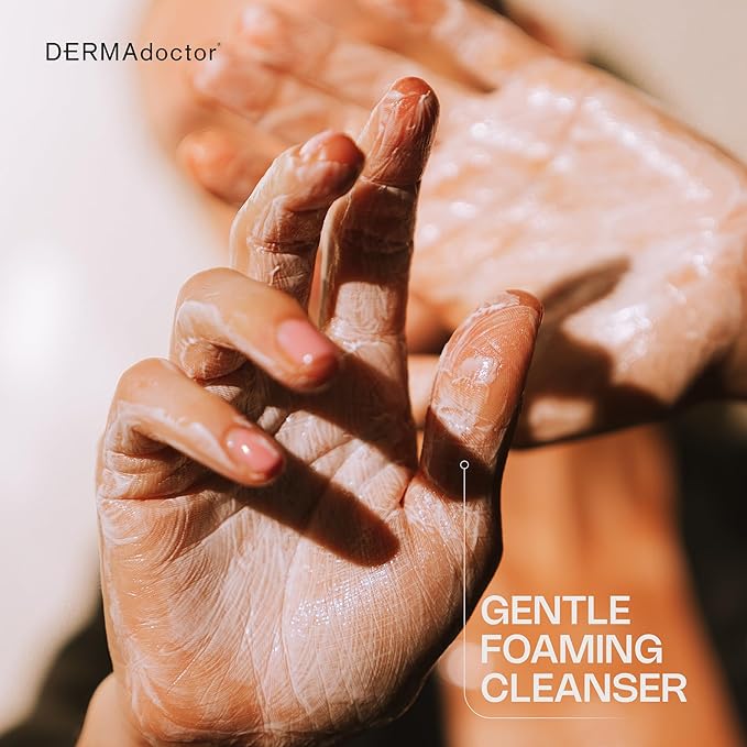 DERMAdoctor Kakadu C Dermatologist Formulated Vitamin C Brightening Daily 3 in 1, Exfoliating Face Wash, Toner, Make up Remover, Hydrating Facial Cleanser for Uneven, Dull Skin, Travel Size - 2.37 oz-GlimoraGlow