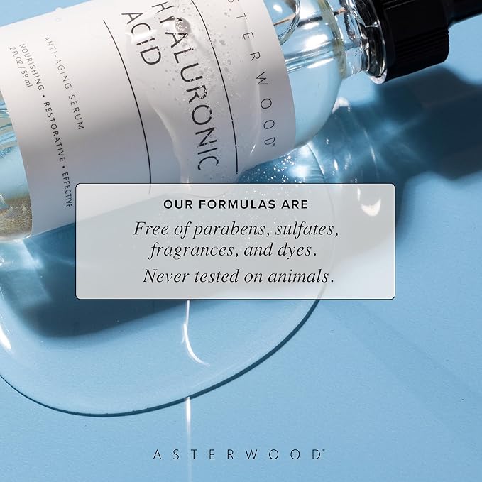 Asterwood Hyaluronic Acid Serum for Face - Plumping, Anti-Aging, Hydrating - Fragrance-Free - 1 Fl Oz-GlimoraGlow