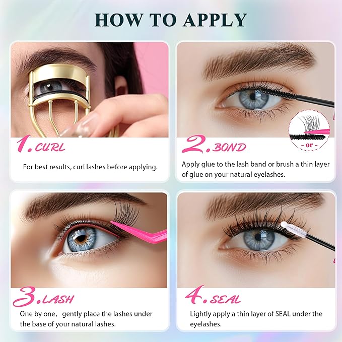 Foxy Beauty Wispy Lash Clusters - 536Pcs Natural 8-16MM EyeLash Clusters 30D 40D & Foxy Lashes For Natural Look D Curl Lash Clusters For DIY Lashes At Home-GlimoraGlow