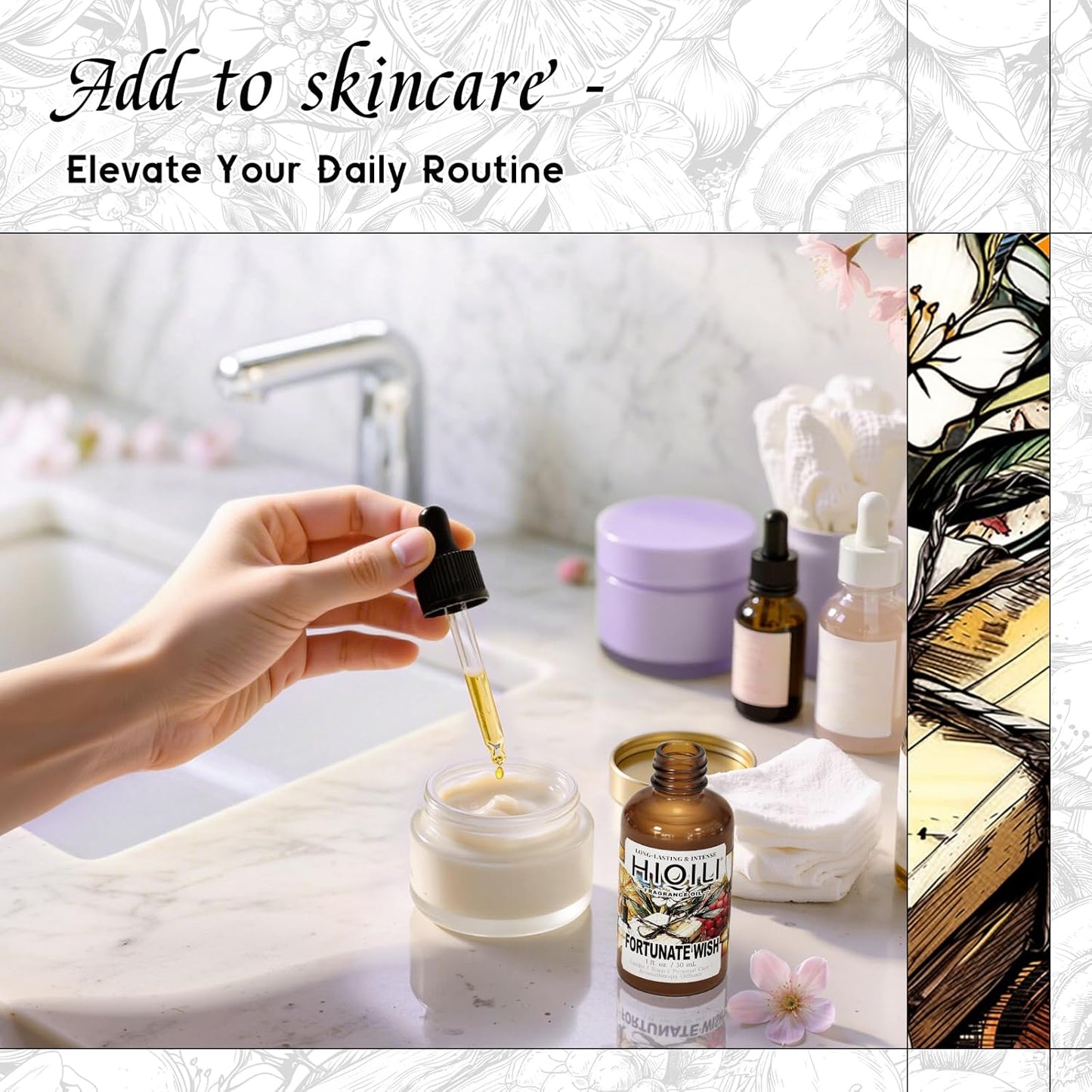 HIQILI Fortunate Wish Fragrance Oil for Diffusers & Candle Making, Inspired by A.na Su Luck-Wish, Skin Safe Scented Oil for Soap, Laundry, Vegan, Long Lasting - 1 Fl Oz-GlimoraGlow