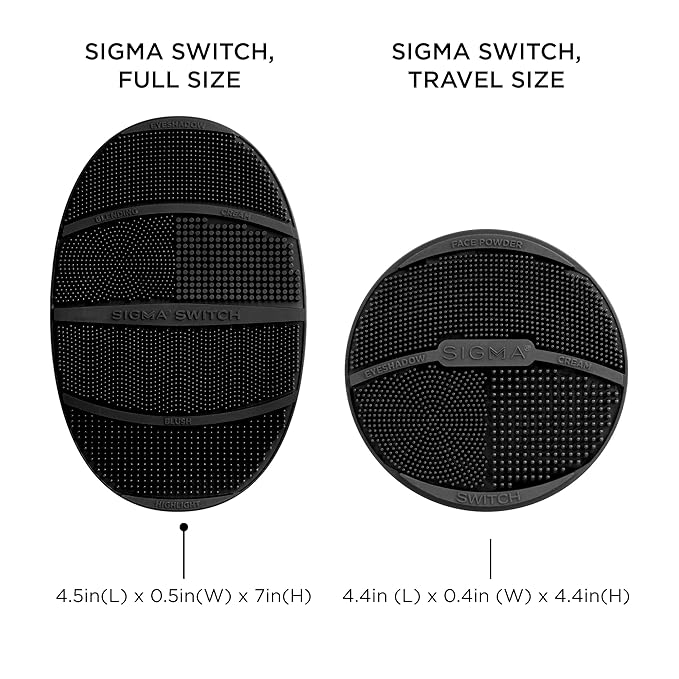 Sigma Switch by Sigma Beauty – Silicone Makeup Brush Cleaner for Switching Shades and Pigments, Switch Cleaning Mat for Superior Makeup Brush Cleaning Mid-Application (Travel Size)-GlimoraGlow