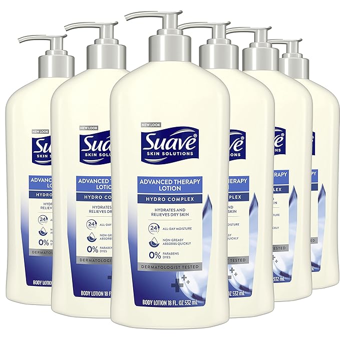 Suave Skin Solutions Body Lotion, Advanced Therapy, 18 Fl Oz (Pack of 6)-GlimoraGlow