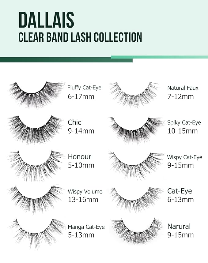 Wispy Mink Lashes Fluffy Lashes Natural Look C Curl False Eyelashes Natural Fake Lashes Wispies Eyelashes Short Eye Lashes Pack 7 Pairs-GlimoraGlow