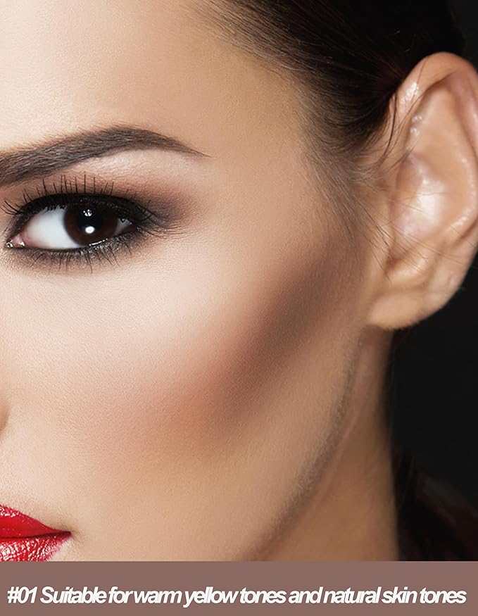 2 in 1 Contour Palette Face Sculpting Grey Contour Powder Palette Face Bronzer Makeup Contouring Palette with Mirror - Highly Pigmented Contour Shadow For Light Skin tone-GlimoraGlow