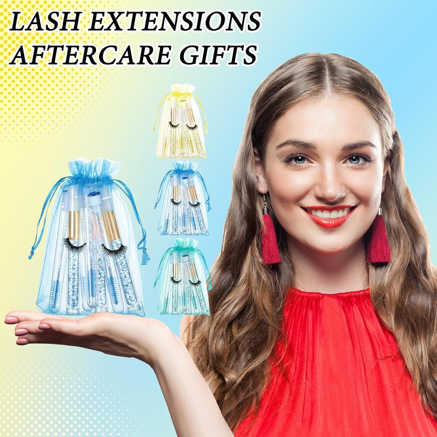 Zhehao 80 Pcs Lash Shampoo Bottle Brushes Kit 20 Foam Pump Dispensers 20 Lash Shampoo Brushes 20 Eyelash Aftercare Bag 20 Cleaning Pipes, Eyelash Extension Supplies (Multicolor)-GlimoraGlow