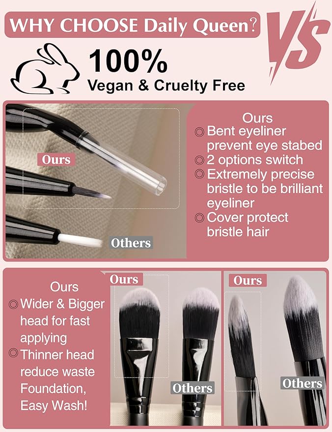 29pcs Black Professional Makeup Brush Set Kabuki Powder Concealers Eye shadows Blush Eyeliner Eyebrow Contour Eye blending Brushes (29pcs brush)-GlimoraGlow