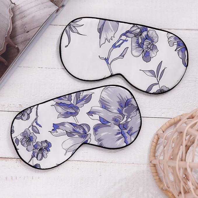 100% Pure Silk Eye Mask Sleep Eye Mask Eye Cover Eyeshade Sleeping Eye Mask Printed Colors (#11)-GlimoraGlow