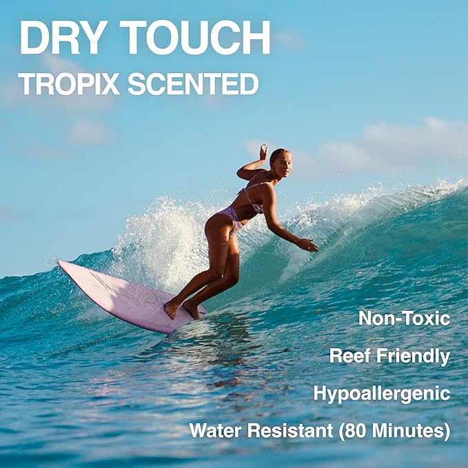 Surface Mineral Face Sunscreen Stick, Dry Touch SPF 50, Broad Spectrum UVA UVB Sun Protection for Kids and Adults, Travel Friendly, Water Resistant for 80 Minutes, Tropical Scent, 0.5oz-GlimoraGlow