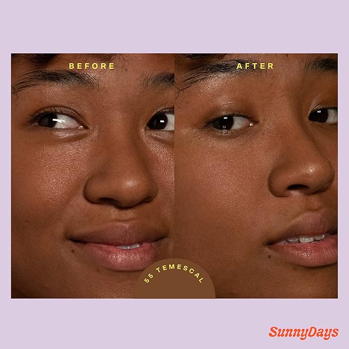 Tower 28 Beauty SunnyDays SPF 30 Tinted Mineral Sunscreen - For Sensitive Skin - 2-in-1 Facial Broad Spectrum UVA/UVB Protection + Foundation – Shade 55 TEMESCAL, 1 Fl Oz-GlimoraGlow