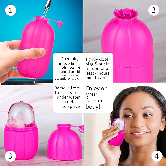 Ice Face Roller - 1pc Ice Roller for Face, Ice Facial Tools, Face Depuffer | Skincare Beauty Tools + Accessories-GlimoraGlow