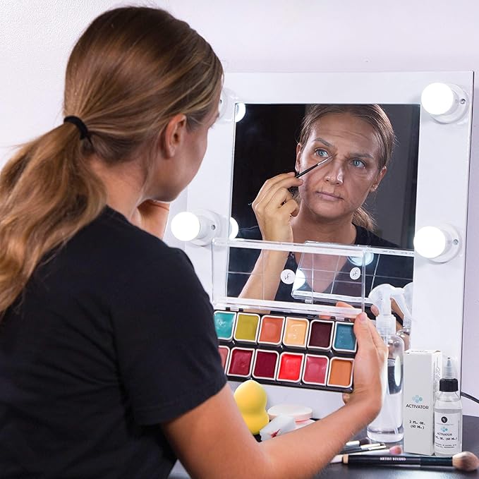 12-Color Complexion Alcohol-Activated Palette, Professional Quick Drying Waterproof SFX Makeup, Tattoo Cover-GlimoraGlow