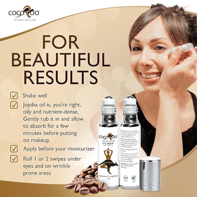 Caffeinated Eye Serum, Nutrient-Dense, 100% Pure, Natural & Vegan (Unscented)-GlimoraGlow