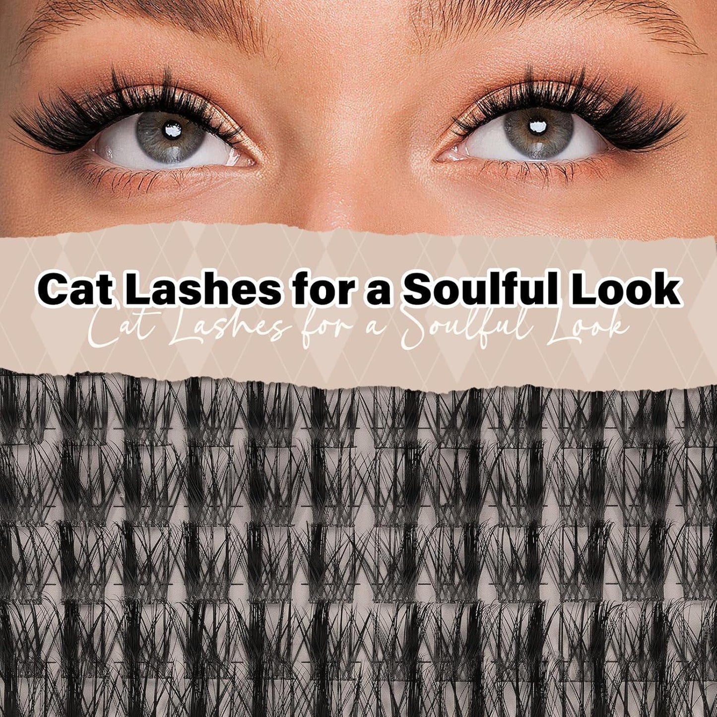 JMS&JMS 156Pcs Lash Clusters CC Curl 8-18mm Eyelash Clusters Wispy DIY Lash Extensions Super Thin Band Soft and Easy to Wear (Side Spike-8-18mix)-GlimoraGlow