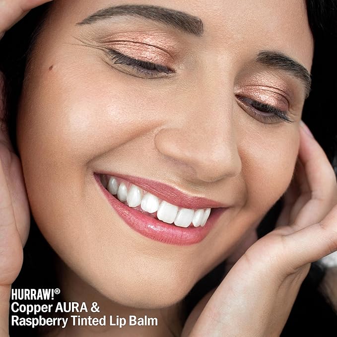 Hurraw! Raspberry Tinted, Black Cherry Tinted, Hazelnut Tinted Lip Balms, 3 Pack Bundle: Organic, Certified Vegan, Cruelty & Gluten Free. Non-GMO, 100% Natural. Bee, Shea, Soy & Palm Free. Made in USA-GlimoraGlow