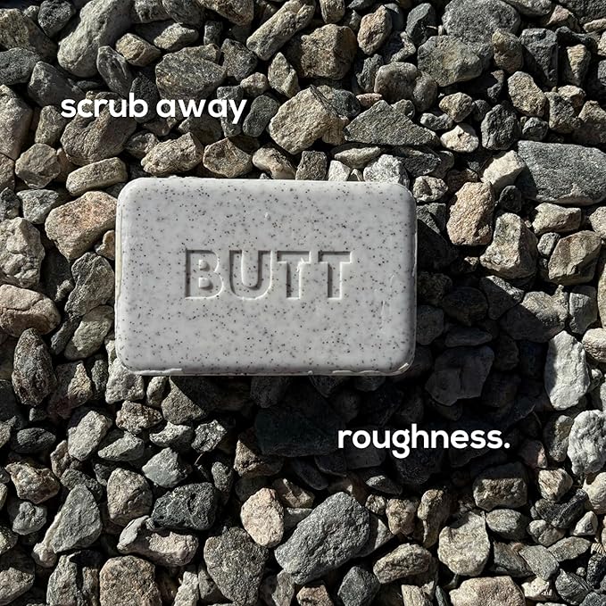 MARLOWE. No. 069 Butt Face Mens Soap, 7 Oz, Double Sided Moisturizing & Body Exfoliator Bar Soap with Pumice & Apricot Seed Powder, Crisp Sea Air, Fresh Sage + Cedarwood Scent-GlimoraGlow