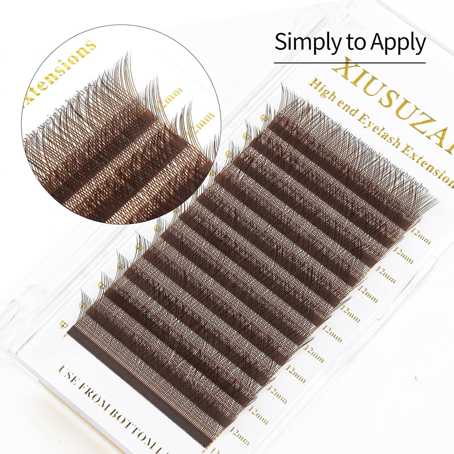 YY Lash Extensions Brown Eyelash Extensions Y Shape 0.07mm Thickness D Curl Mix 8-15mm Premade Fans Lashes Easy Fan Volume Lashes Individual Lashes(Brown-YY-0.07-D,8-15mm)-GlimoraGlow