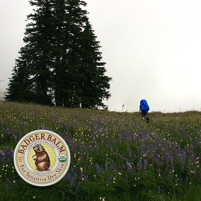 Badger - Unscented Dry Skin Balm, Sensitive Skin Balm, Moisturizing Balm for Dry Cracked Skin, Unscented Balm, Skin Moisturizer Balm, 2 oz (3 Pack)-GlimoraGlow