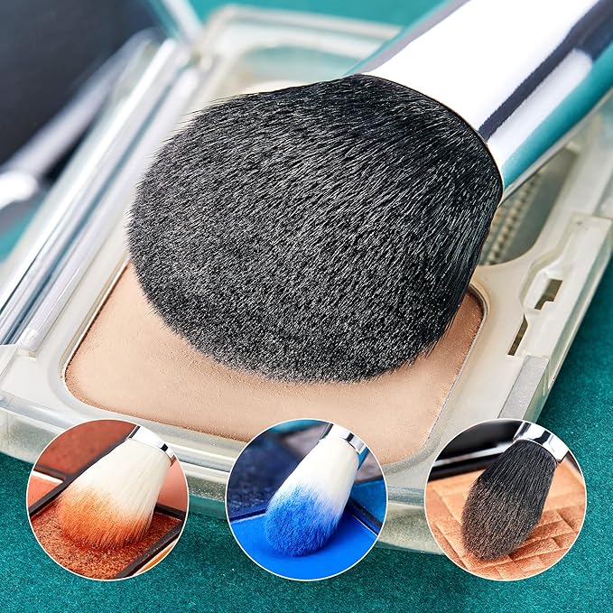 Jessup Makeup Brushes 15 Pcs Makeup Brush Set Beauty Cosmetics Make Up Powder Concealer Eyeshadow Eyeliner Blending Lip Brush Tools (Black/Silver) T092-GlimoraGlow