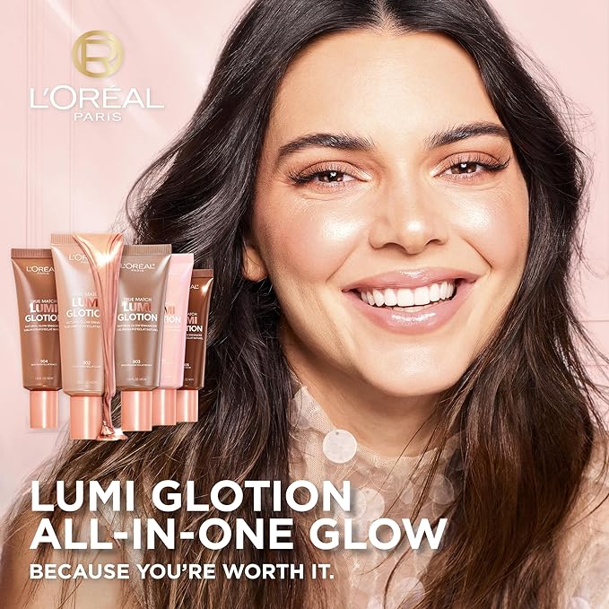 L'Oreal Paris Revitalift 1.5% Pure Hyaluronic Acid Face Serum 1.0 oz + True Match Lumi Glotion Natural Glow Enhancer Lotion, Medium 1.35 fl. oz, 1 kit-GlimoraGlow