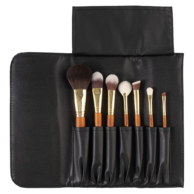 Fuller Cosmetic Brush & Bag Set (Set of 7 Brushes)-GlimoraGlow