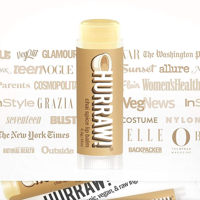Hurraw! Chai Spice Lip Balm, 2 Pack: Organic, Certified Vegan, Cruelty and Gluten Free. Non-GMO, 100% Natural Ingredients. Bee, Shea, Soy and Palm Free. Made in USA-GlimoraGlow