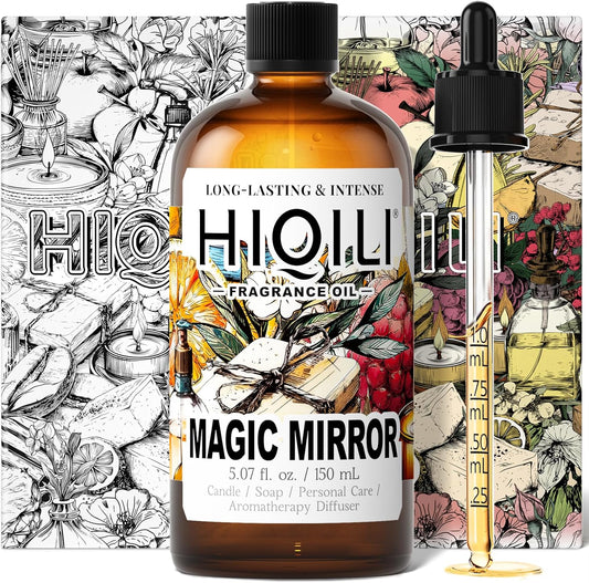 HIQILI Magic Mirror Fragrance Oil for Soap, Candle, Inspired by A.Su Ana-Sui, Women's Perfume Making, Floral Fruity Scents for Essential Oil Diffuser - 5.07Fl Oz-GlimoraGlow