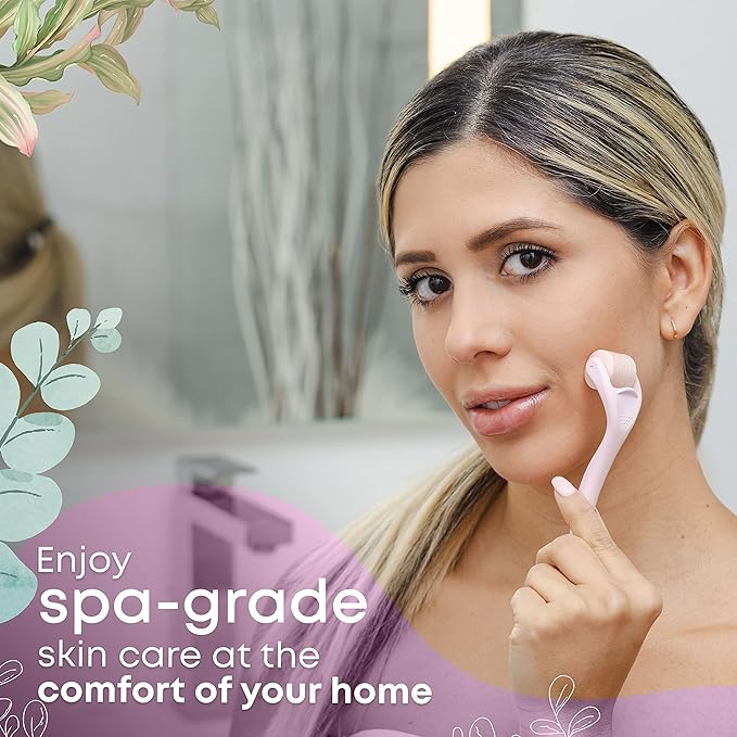 Derma Roller & Ice Roller 2 in 1 for Beard Hair Skin Face 540 Titanium.25mm - Self Care Gifts Facial Skin Care Tools…-GlimoraGlow