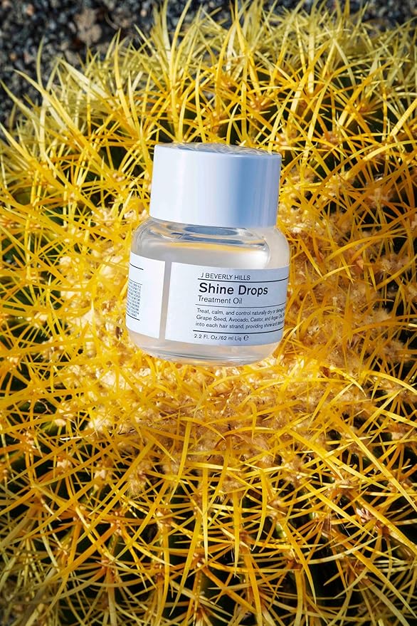 J Beverly Hills Shine Drops Hair Treatment Oil with Botanical Oils for Shine, Nourishment and Dry Hair Repair, 2.2 Oz-GlimoraGlow