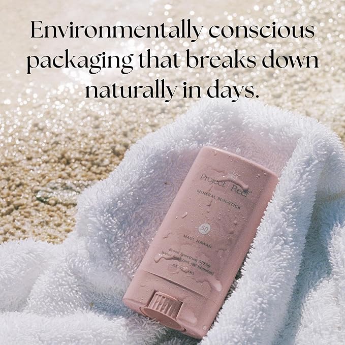 SPF 50 Sheer Mineral Sunscreen Stick - Vegan, Reef Safe, Non-Nano Zinc, Face Sunblock Stick, No White Residue, Pocket Size, Ideal for Travel & Kids .05 oz-GlimoraGlow